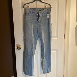 Old Navy Slouchy Straight Button-fly Cut Off Jeans NWT